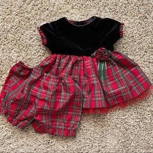 Newborn Plaid Outfit Matching Set